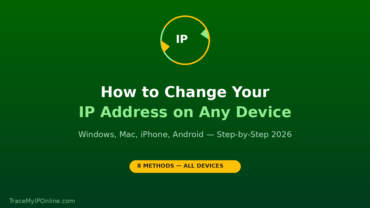 How to Change Your IP Address on Any Device (Step-by-Step 2026)