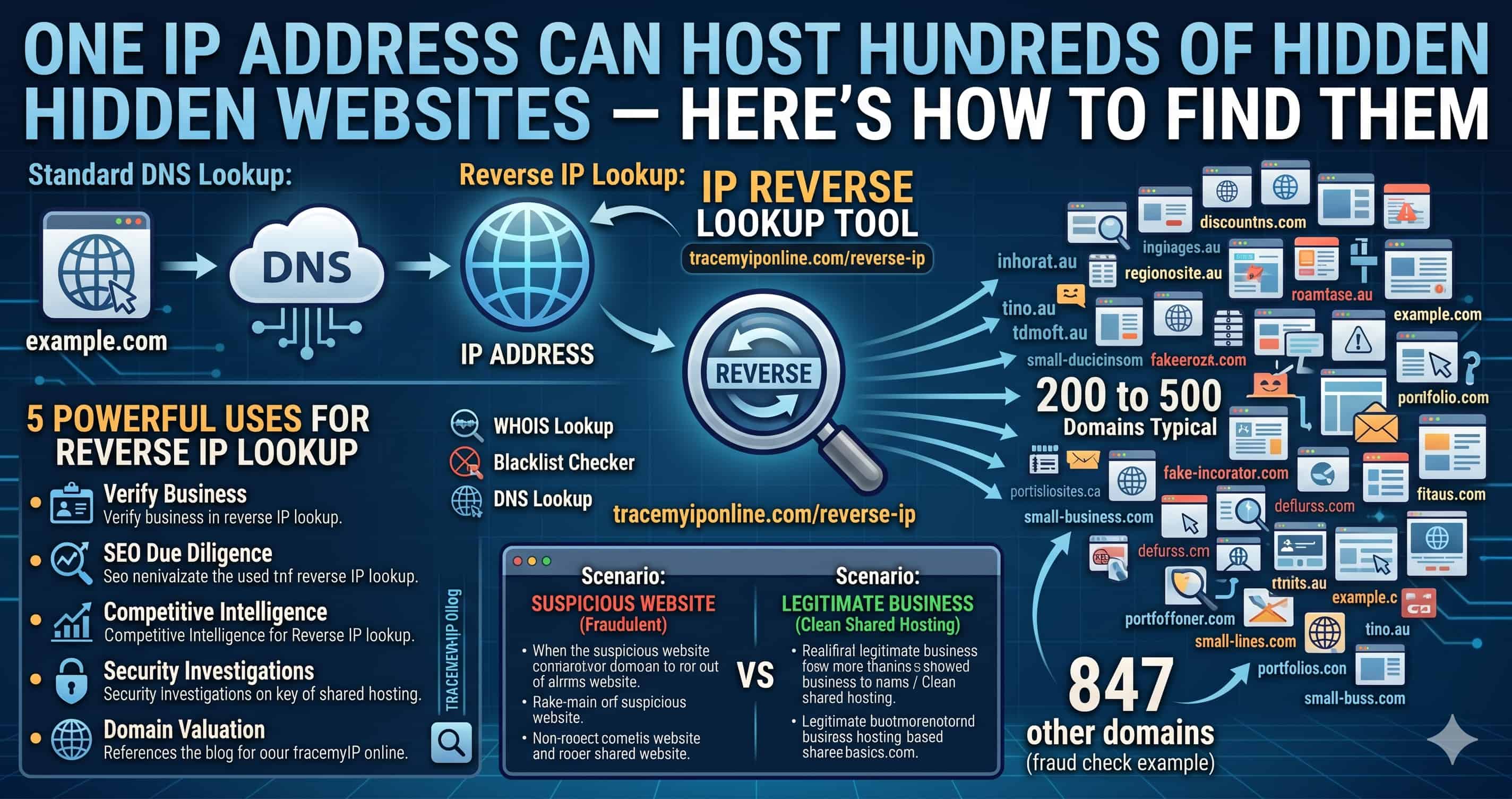 500 Hidden Websites on One IP — Free Reverse IP Lookup 2026